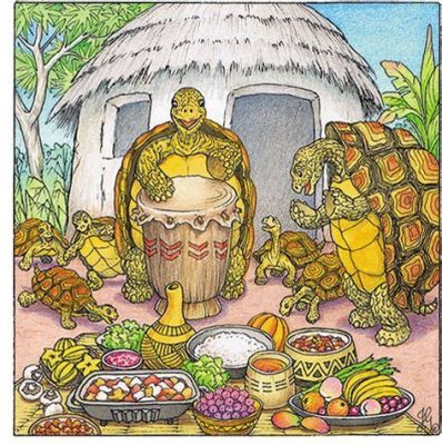  The Tortoise Who Went To Heaven! Une exploration fascinante d'une fable nigériane